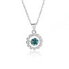 Simple Style Solid Color Sterling Silver Inlay Moissanite Zircon Pendant Necklace