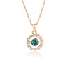 Simple Style Solid Color Sterling Silver Inlay Moissanite Zircon Pendant Necklace