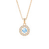 Simple Style Solid Color Sterling Silver Inlay Moissanite Zircon Pendant Necklace