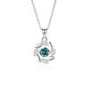 Simple Style Solid Color Sterling Silver Inlay Moissanite Zircon Pendant Necklace