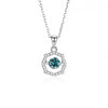 Simple Style Classic Style Solid Color Sterling Silver Inlay Moissanite Zircon Pendant Necklace