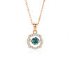 Simple Style Classic Style Solid Color Sterling Silver Inlay Moissanite Zircon Pendant Necklace