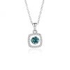 Simple Style Solid Color Sterling Silver Inlay Moissanite Zircon Pendant Necklace