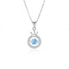 Simple Style Crown Sterling Silver Inlay Moissanite Zircon Pendant Necklace