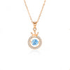 Simple Style Crown Sterling Silver Inlay Moissanite Zircon Pendant Necklace