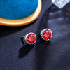 1 Pair Simple Style Commute Solid Color Plating Inlay Copper Zircon White Gold Plated Rhodium Plated Ear Studs