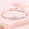 Casual Solid Color Flower Sterling Silver Plating Inlay Zircon Silver Plated Bracelets