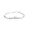 Casual Solid Color Flower Sterling Silver Plating Inlay Zircon Silver Plated Bracelets