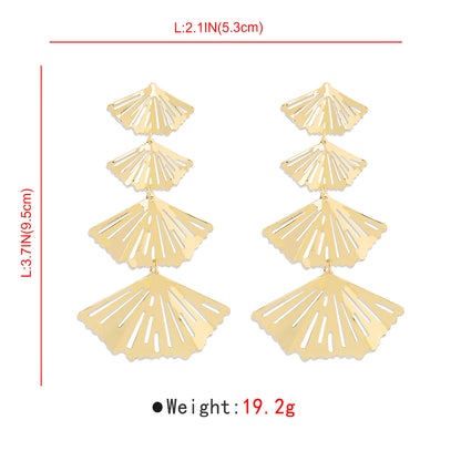 1 Pair Simple Style Classic Style Solid Color Iron Drop Earrings