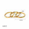 Basic Simple Style Circle Stainless Steel Plating 18k Gold Plated Rings