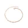 Casual Elegant Solid Color Sterling Silver Plating Inlay Diamond Silver Plated Bracelets