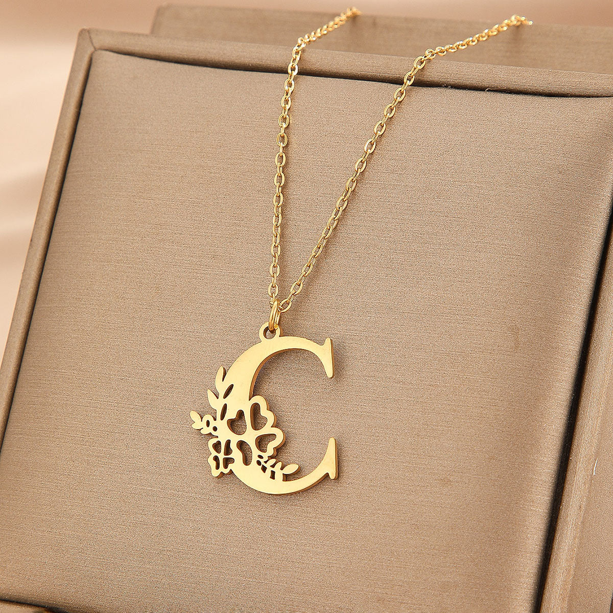 Wholesale Basic Classic Style Letter Stainless Steel Plating Pendant Necklace