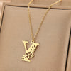 Wholesale Basic Classic Style Letter Stainless Steel Plating Pendant Necklace