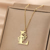 Wholesale Basic Classic Style Letter Stainless Steel Plating Pendant Necklace