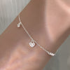 Casual Heart Shape Solid Color Sterling Silver Plating Inlay Zircon Silver Plated Bracelets