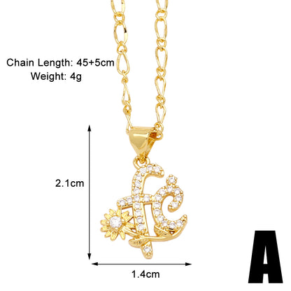 Modern Style Simple Style Eye Copper Plating Inlay Zircon 18k Gold Plated Pendant Necklace