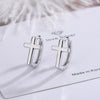 1 Pair Lady Cross Plating Copper Earrings