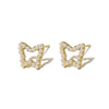 1 Pair Ig Style French Style Classic Style Butterfly Plating Inlay Stainless Steel Titanium Steel Artificial Pearls 18k Gold Plated Ear Studs