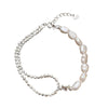 Casual Round Pearl Sterling Silver Beaded Plating Silver Plated Bracelets