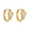 Simple Style Circle Knot Copper Plating Hollow Out Inlay Zircon 18k Gold Plated Jewelry Set