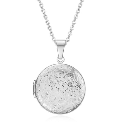 Wholesale Classic Style Round Titanium Steel Plating Gold Plated Pendant Necklace