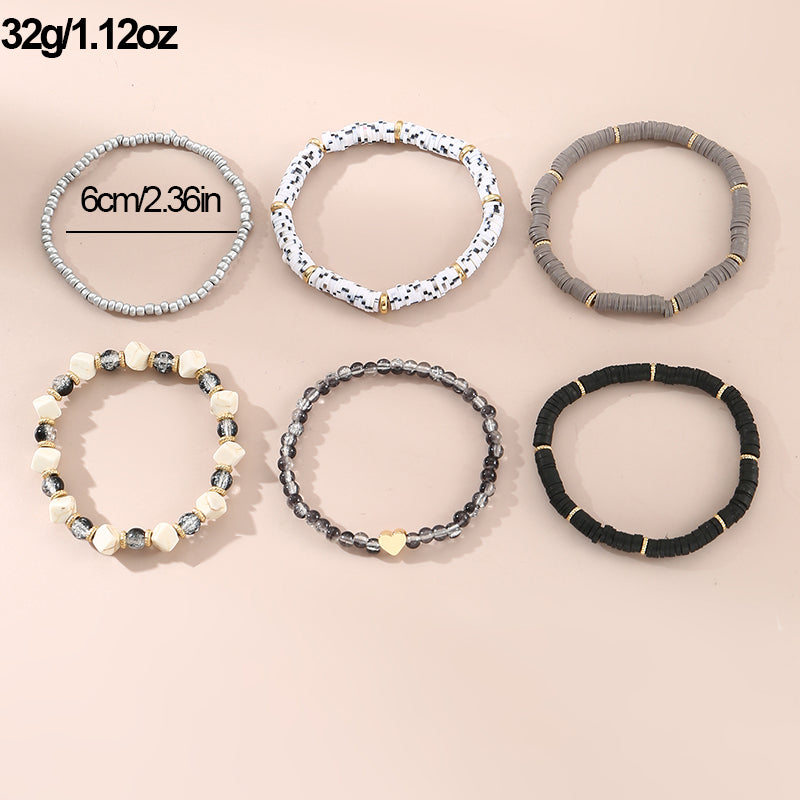 Vintage Style Letter Seed Bead Soft Clay Wholesale Bracelets