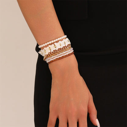 Vintage Style Letter Seed Bead Soft Clay Wholesale Bracelets