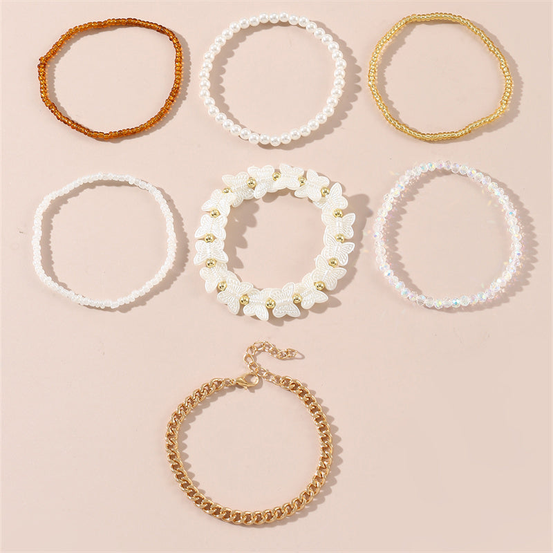 Vintage Style Letter Seed Bead Soft Clay Wholesale Bracelets