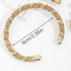 Elegant Simple Style Spiral Stripe Metal Twist Plating Gold Plated Silver Plated Women's Bangle