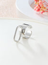 Simple Style Solid Color Stainless Steel Plating 18k Gold Plated Charm Rings