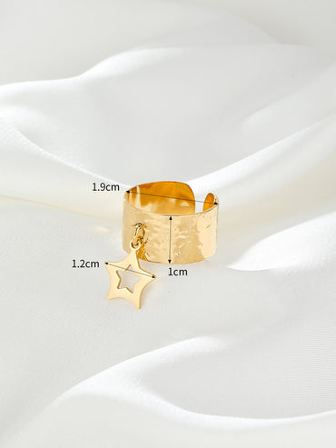 Simple Style Star Stainless Steel Plating 18k Gold Plated Charm Rings