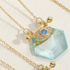 Vintage Style Simple Style Devil's Eye Copper Plating Inlay Zircon 14k Gold Plated Pendant Necklace