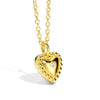 Princess Sweet Heart Shape Copper 18k Gold Plated Shell Zircon Pendant Necklace In Bulk