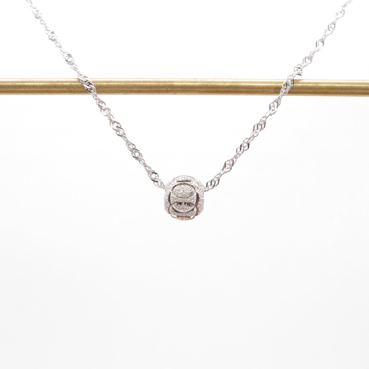 Simple Style Round Sterling Silver Plating Rose Gold Plated White Gold Plated Gold Plated Pendant Necklace