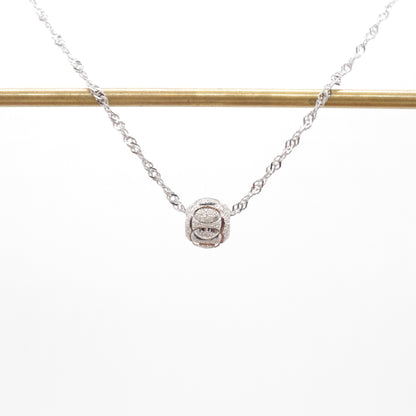 Simple Style Round Sterling Silver Plating Rose Gold Plated White Gold Plated Gold Plated Pendant Necklace