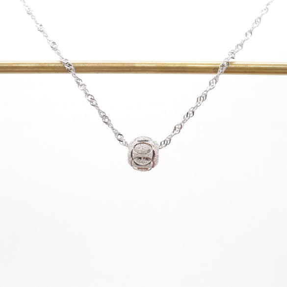 Simple Style Round Sterling Silver Plating Rose Gold Plated White Gold Plated Gold Plated Pendant Necklace