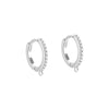 1 Pair Simple Style Color Block Plating Inlay Sterling Silver Zircon Hoop Earrings