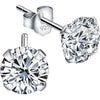 1 Pair Simple Style Solid Color Inlay Sterling Silver Zircon Ear Studs