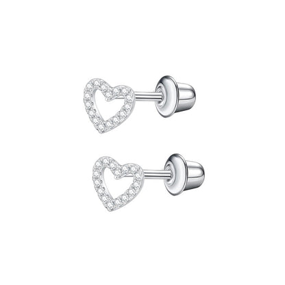 1 Pair Simple Style Cross Star Butterfly Plating Inlay Stainless Steel Zircon Ear Studs