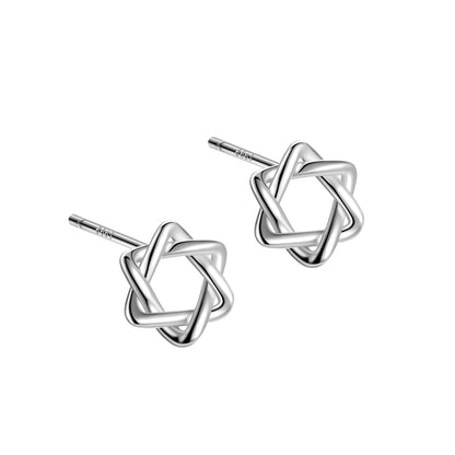 1 Pair Simple Style Doll Constellation Crown Plating Inlay Sterling Silver Zircon Ear Studs