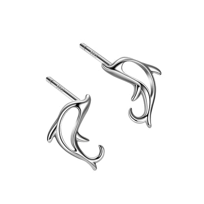 1 Pair Simple Style Doll Constellation Crown Plating Inlay Sterling Silver Zircon Ear Studs