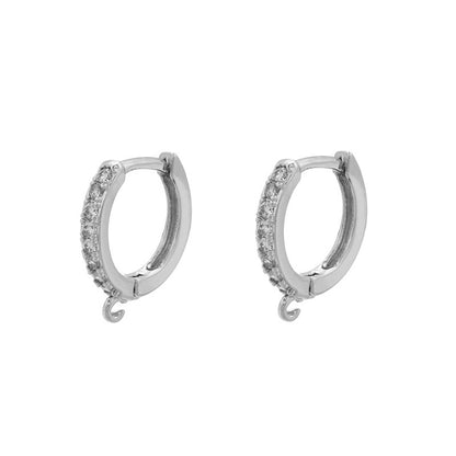 1 Pair Ig Style Simple Style Circle Plating Inlay Copper Zircon 18k Gold Plated Hoop Earrings