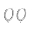 1 Pair Ig Style Simple Style Circle Plating Inlay Copper Zircon 18k Gold Plated Hoop Earrings