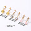 Simple Style Round Heart Shape Copper Plating Inlay Zircon Gold Plated Drop Earrings