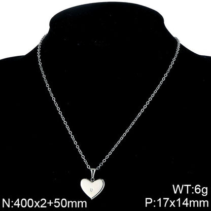 Simple Style Classic Style Heart Shape Titanium Steel Patchwork Bracelets Earrings Necklace