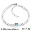 Basic Heart Shape Titanium Steel Inlay Zircon Tennis Bracelet