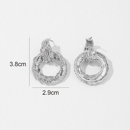 1 Piece Vintage Style Heart Shape Plating Alloy Drop Earrings