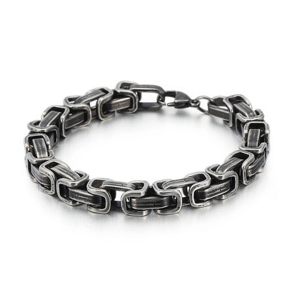 Punk Geometric Titanium Steel Men'S Bracelets