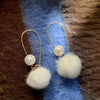 1 Pair Elegant Simple Style Geometric Imitation Pearl Alloy Drop Earrings