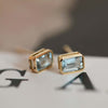 1 Pair Streetwear Shiny Square Plating Inlay Sterling Silver Zircon Silver Plated Ear Studs